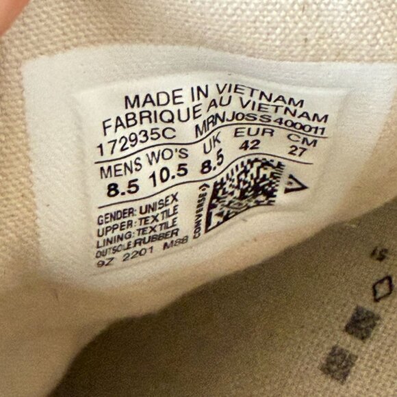 Converse Chuck 70 High Top Floral Sneakers Womens 10.5 Gray Sage Lace Up - Picture 5 of 10